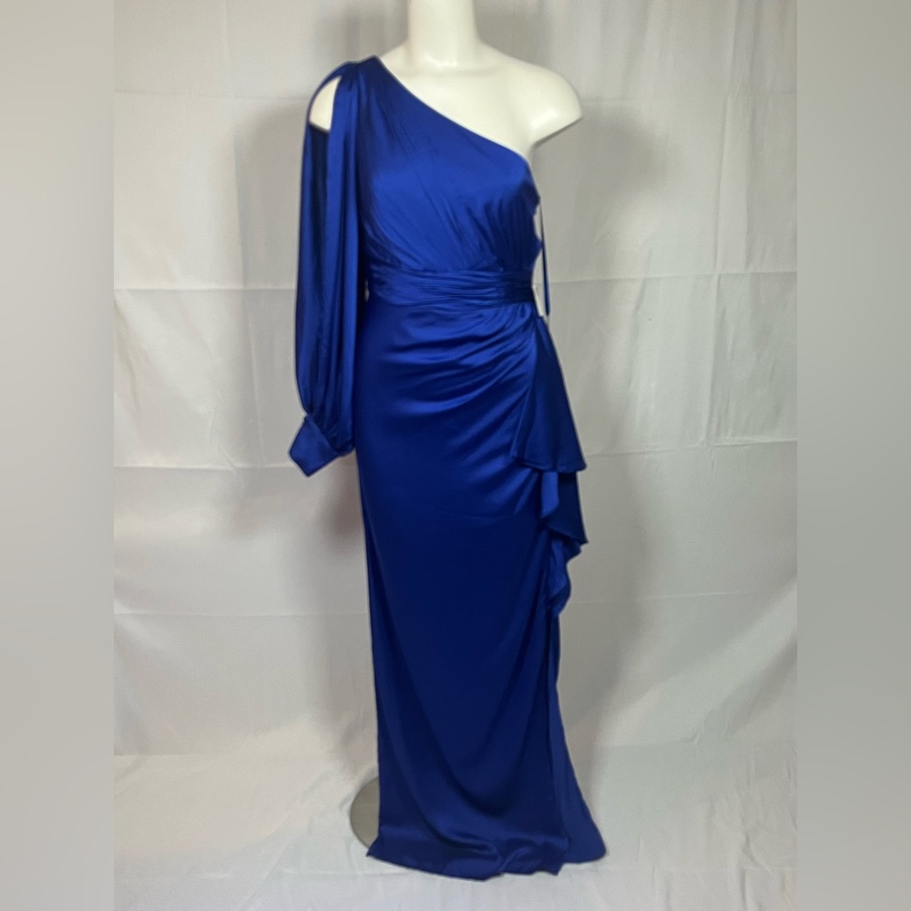 IEENA for Mac Duggal Royal Blue Satin Gown Sz 8